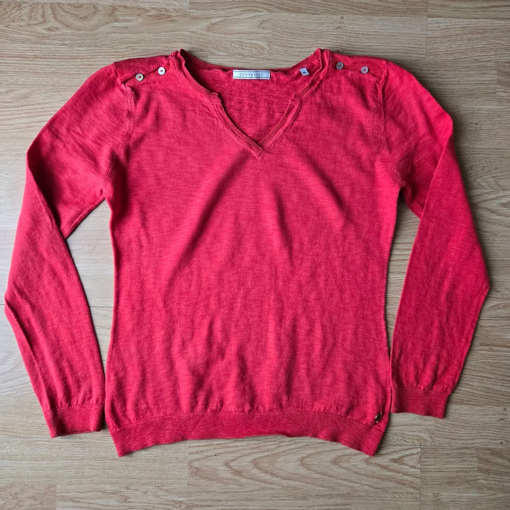 Joli pull Sun Valley rouge femme taille 38